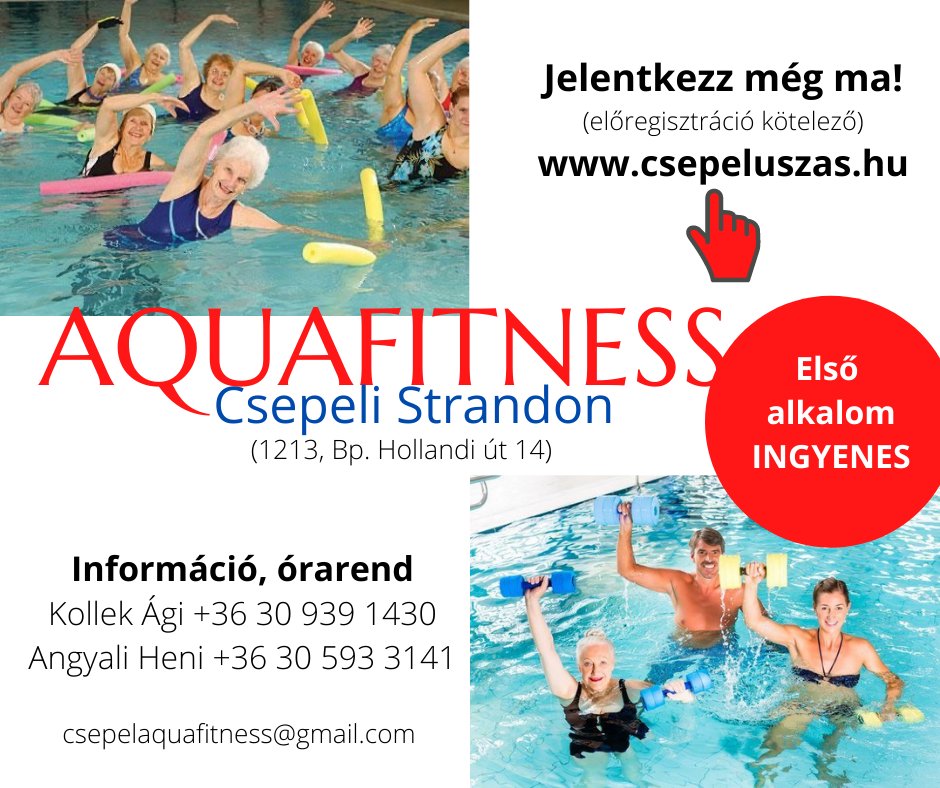 aquafitness a csepeli strandon